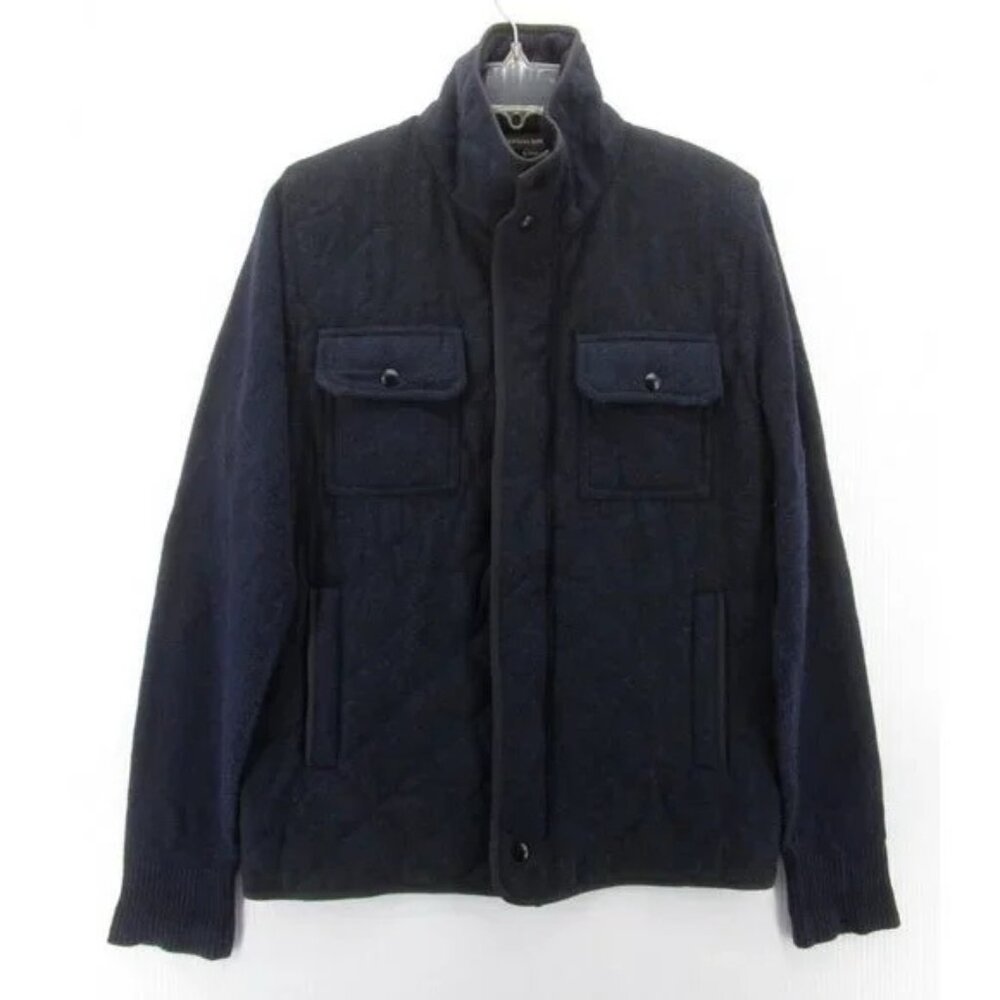 Banana Republic Jacket Medium Wool Sweater Quilted Coat Shacket